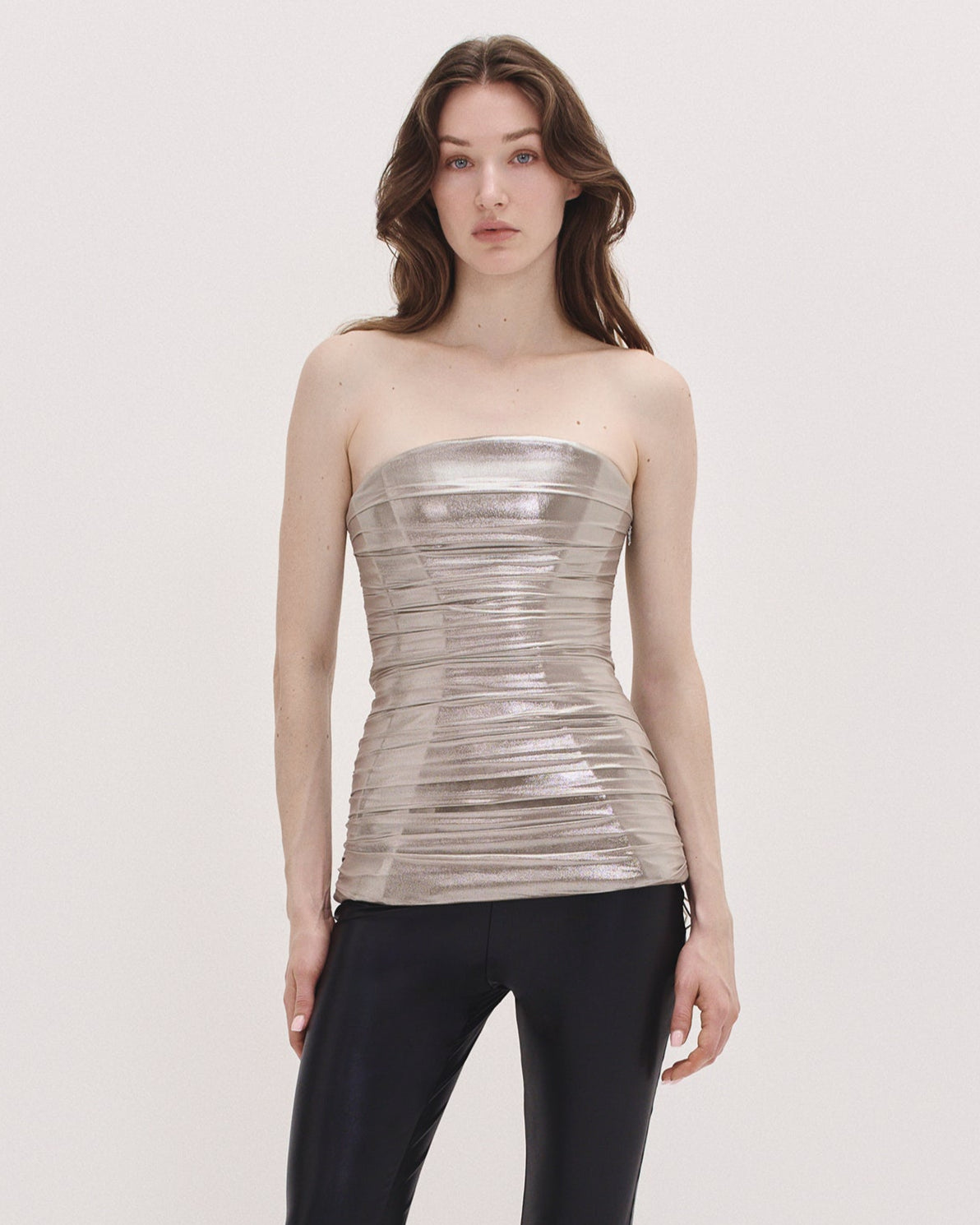 Elara Corset Top in Champagne