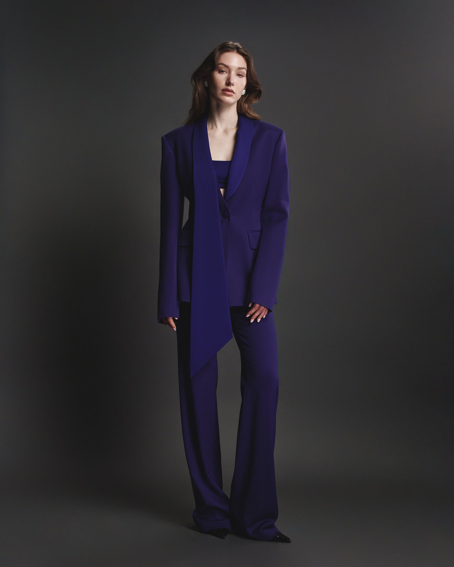 Amara Blazer in Deep Violet