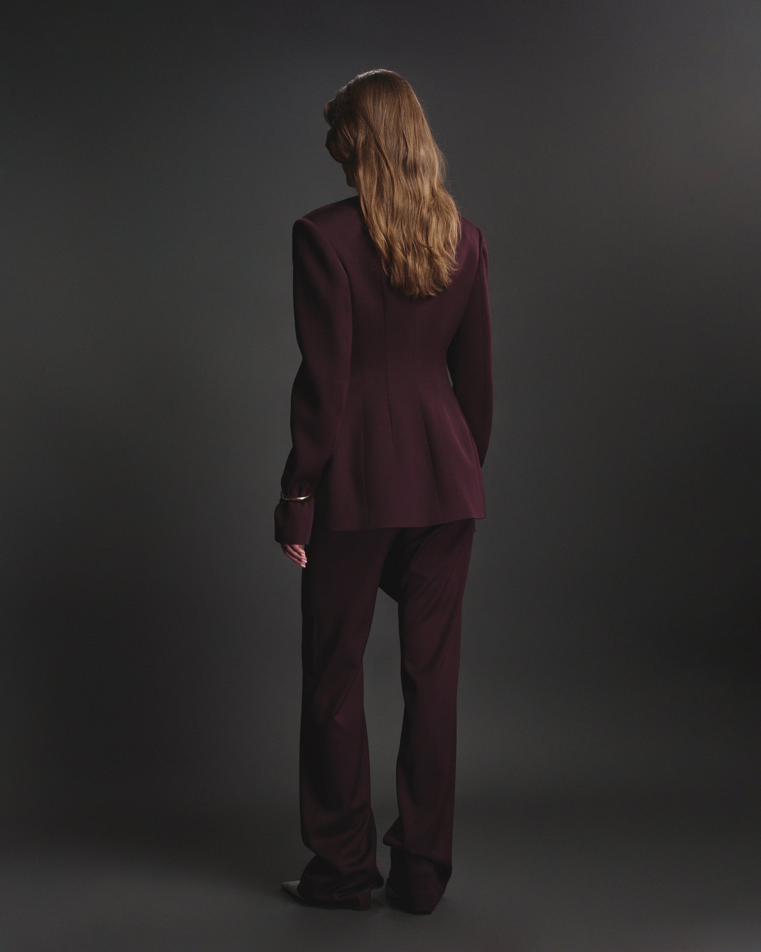 Amara Blazer in Burgundy