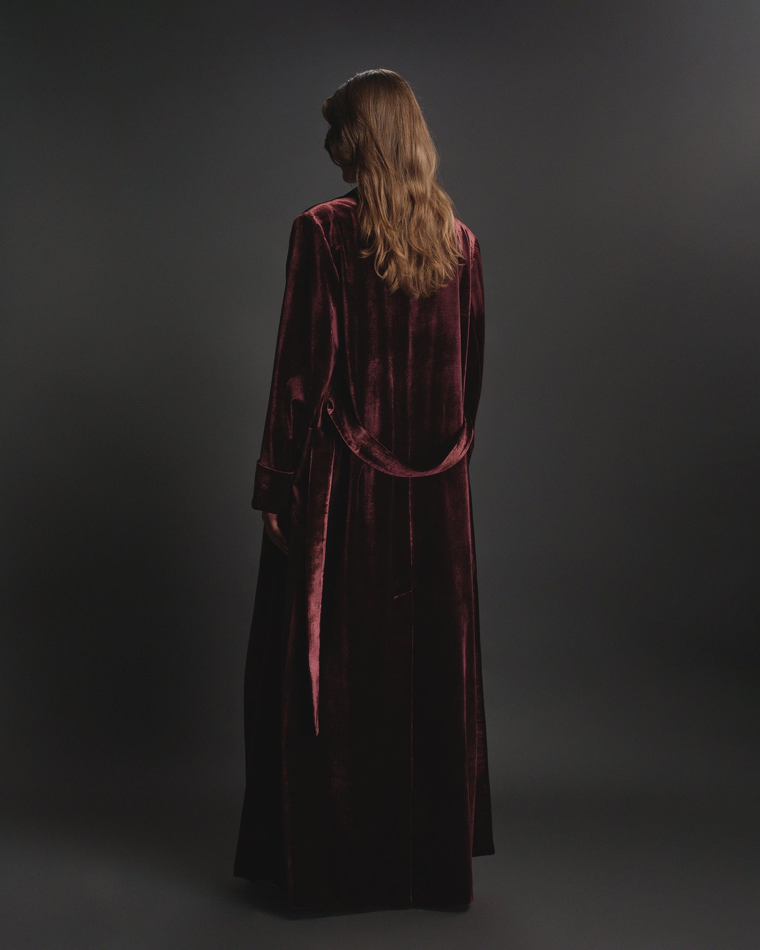 Helia Coat in Deep Garnet