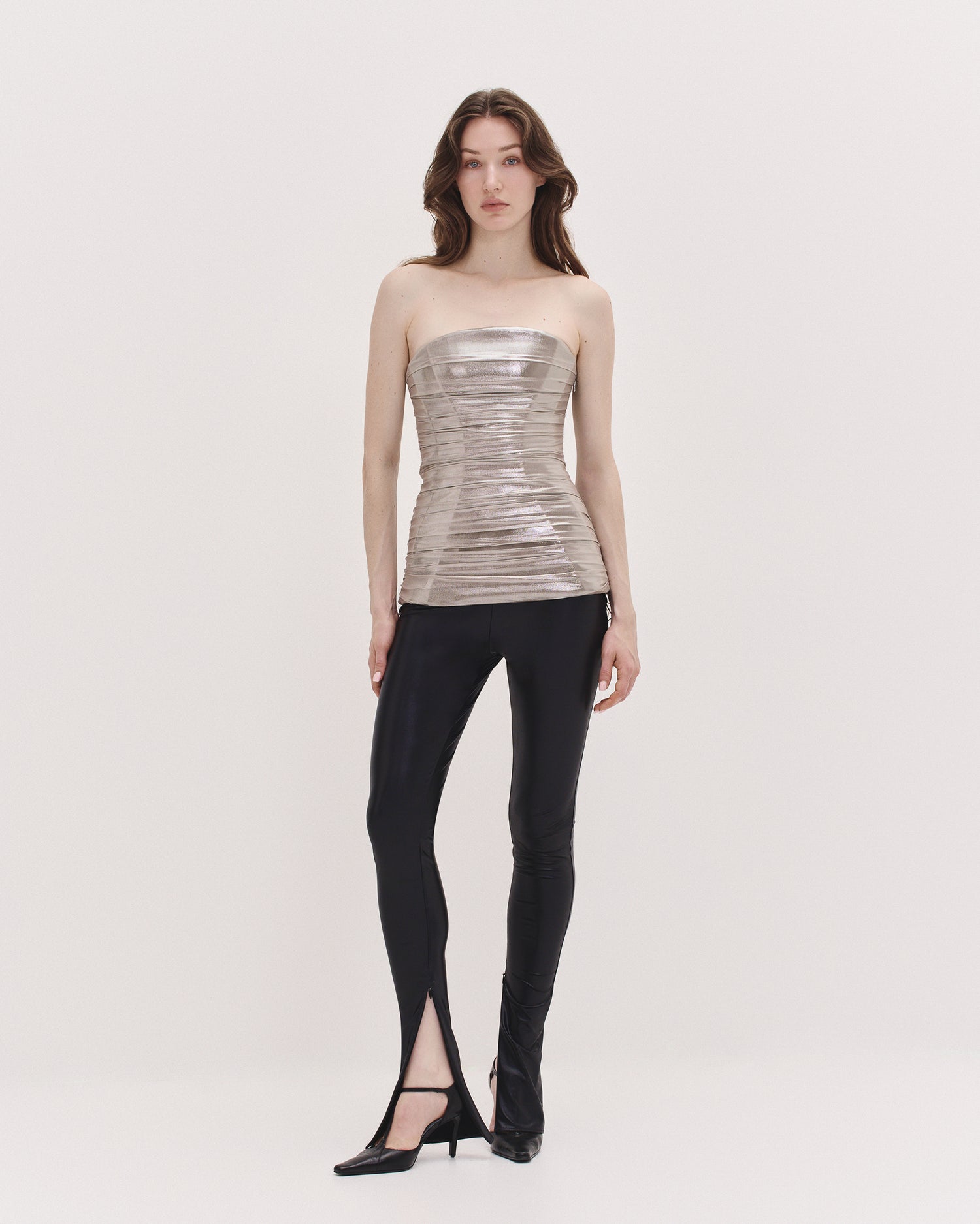 Elara Corset Top in Champagne