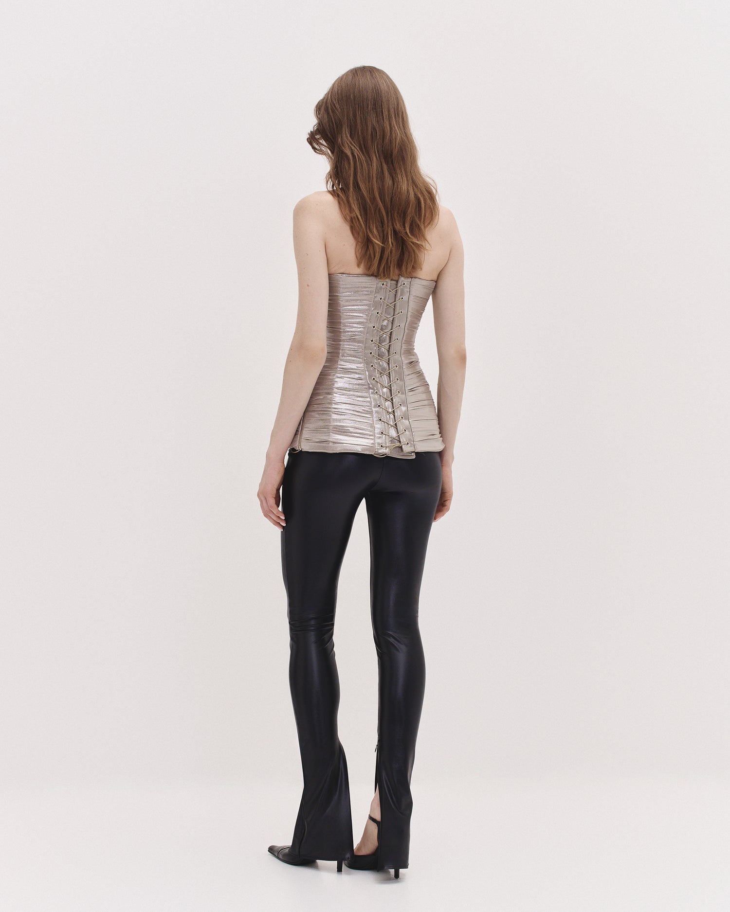 Elara Corset Top in Champagne