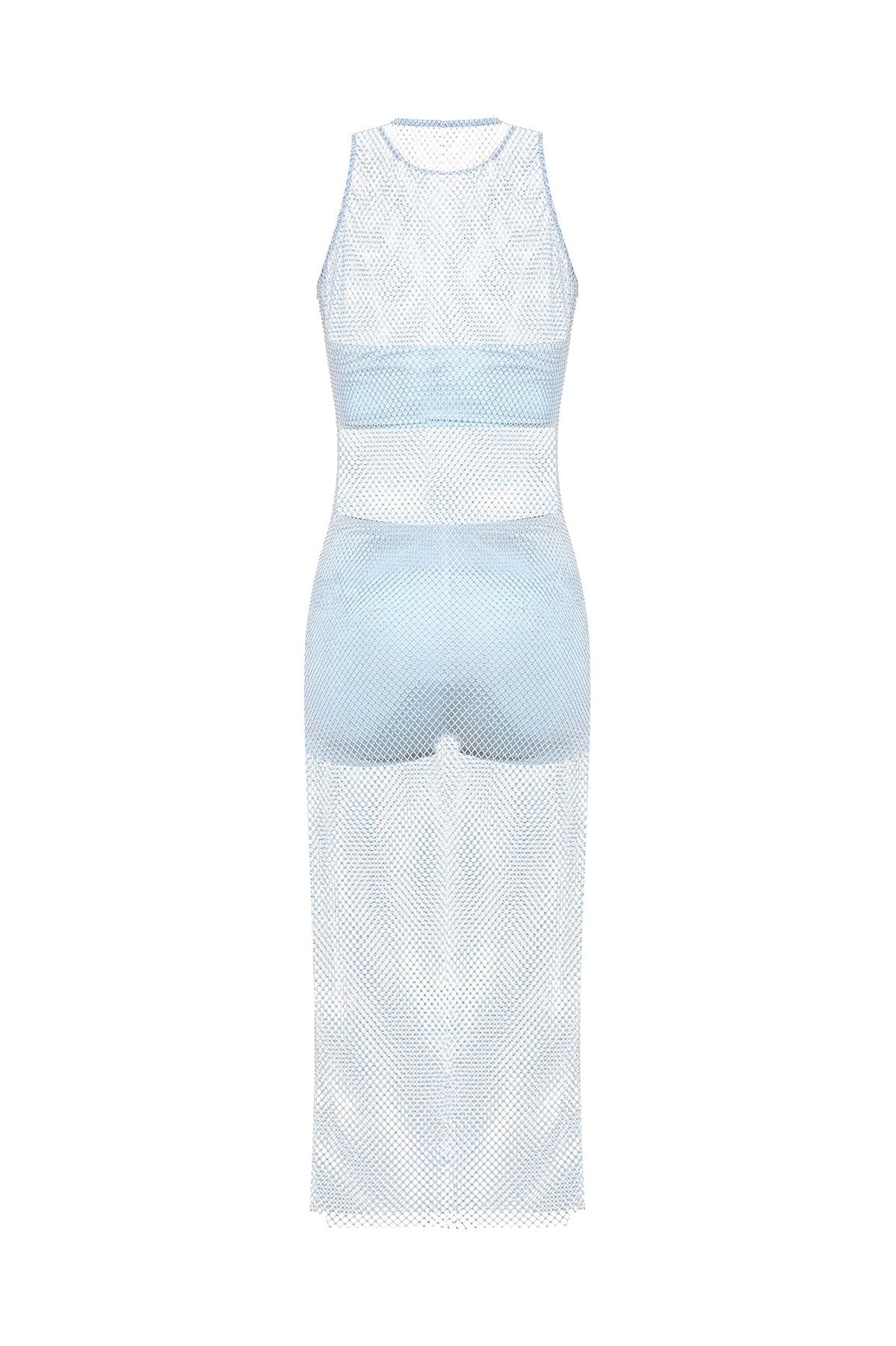 Rosa Blue Mesh Dress