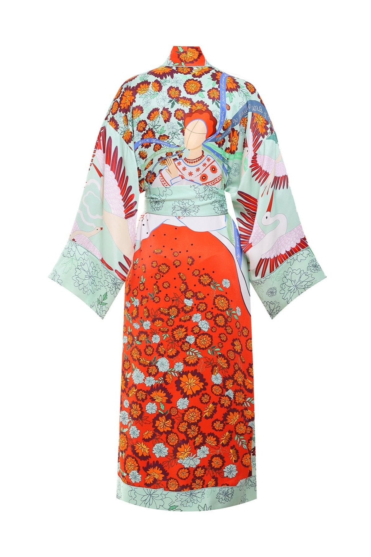 Marigold Floral Robe Dress