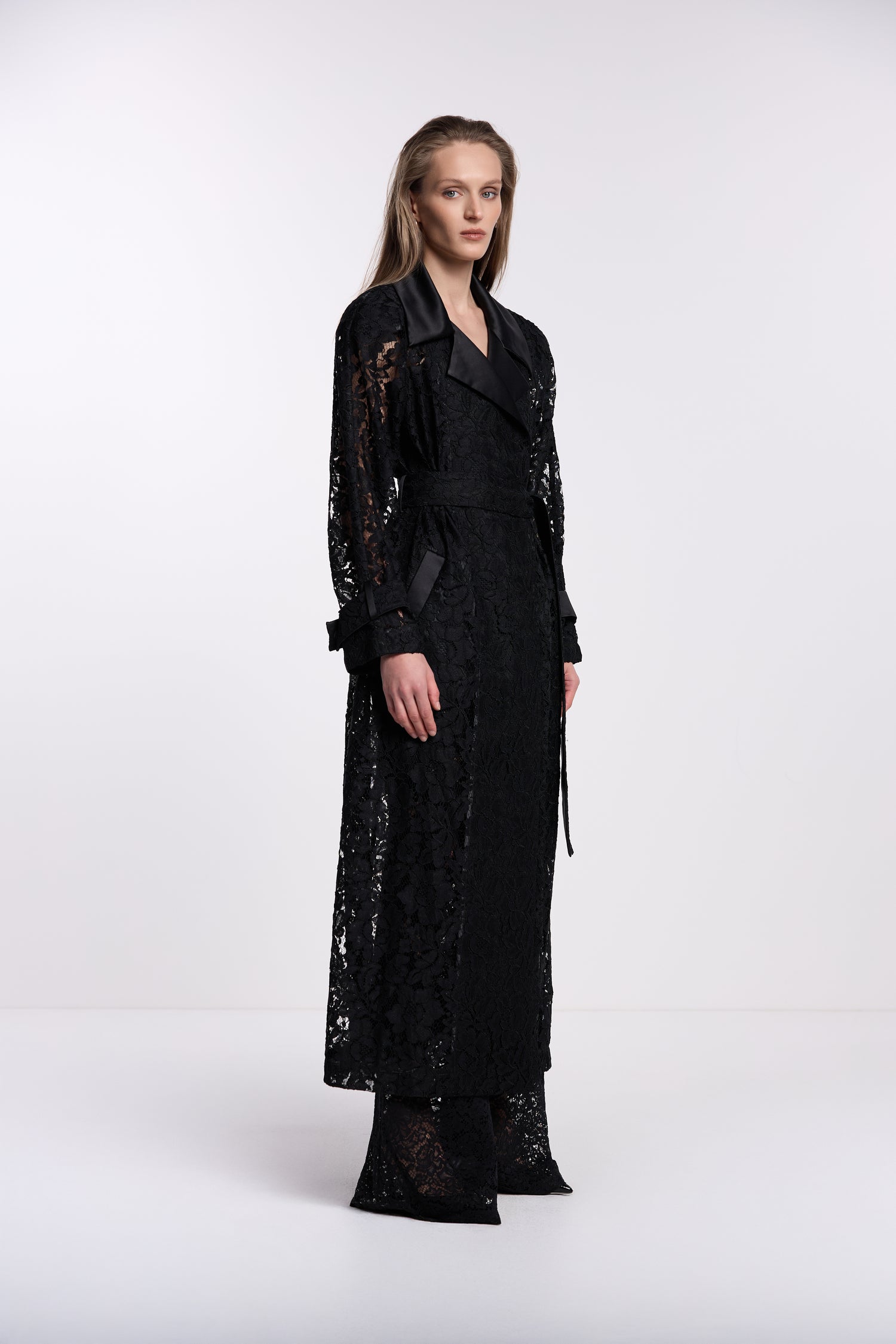 Maria Guipure Trench Coat