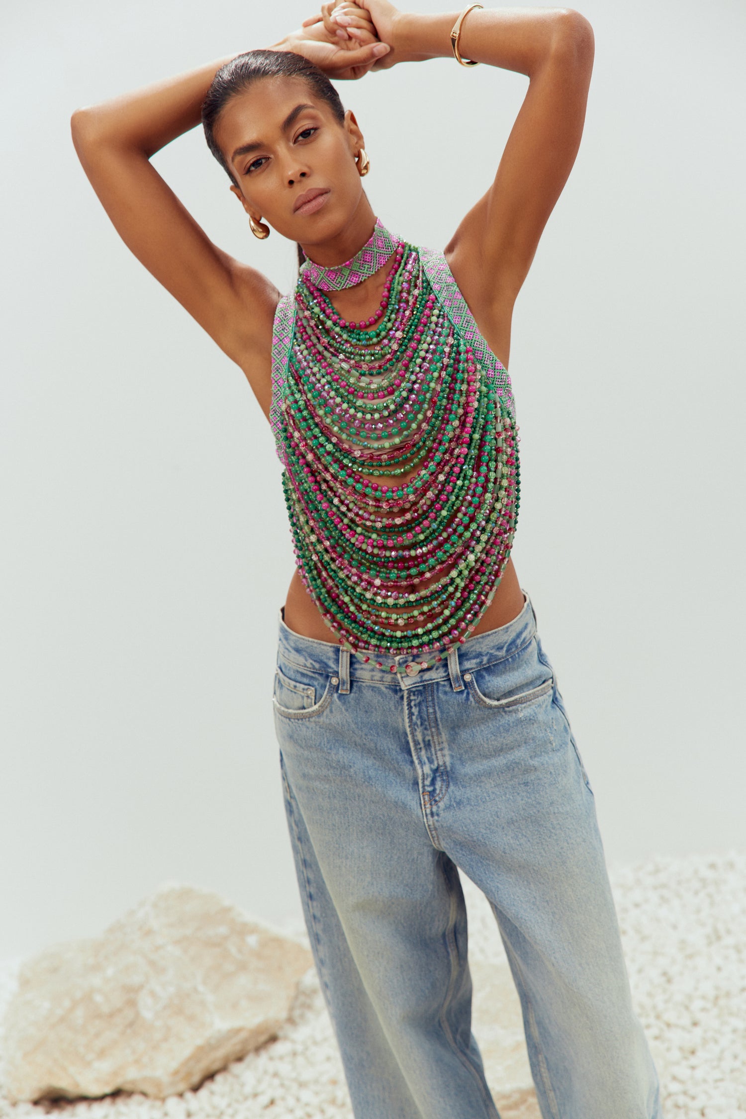 Gerdan Fuchsia & Green Top