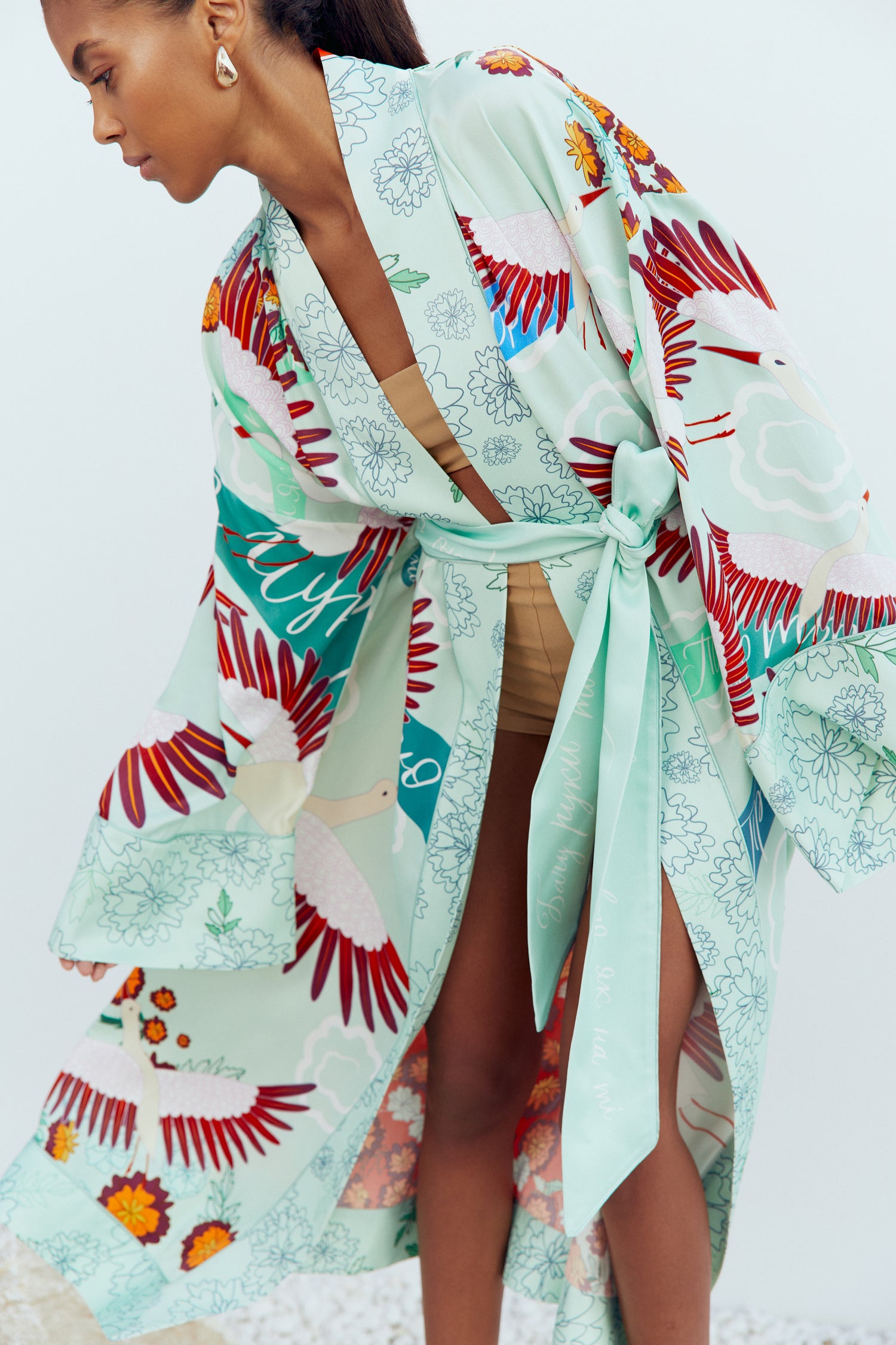 Marigold Floral Robe Dress