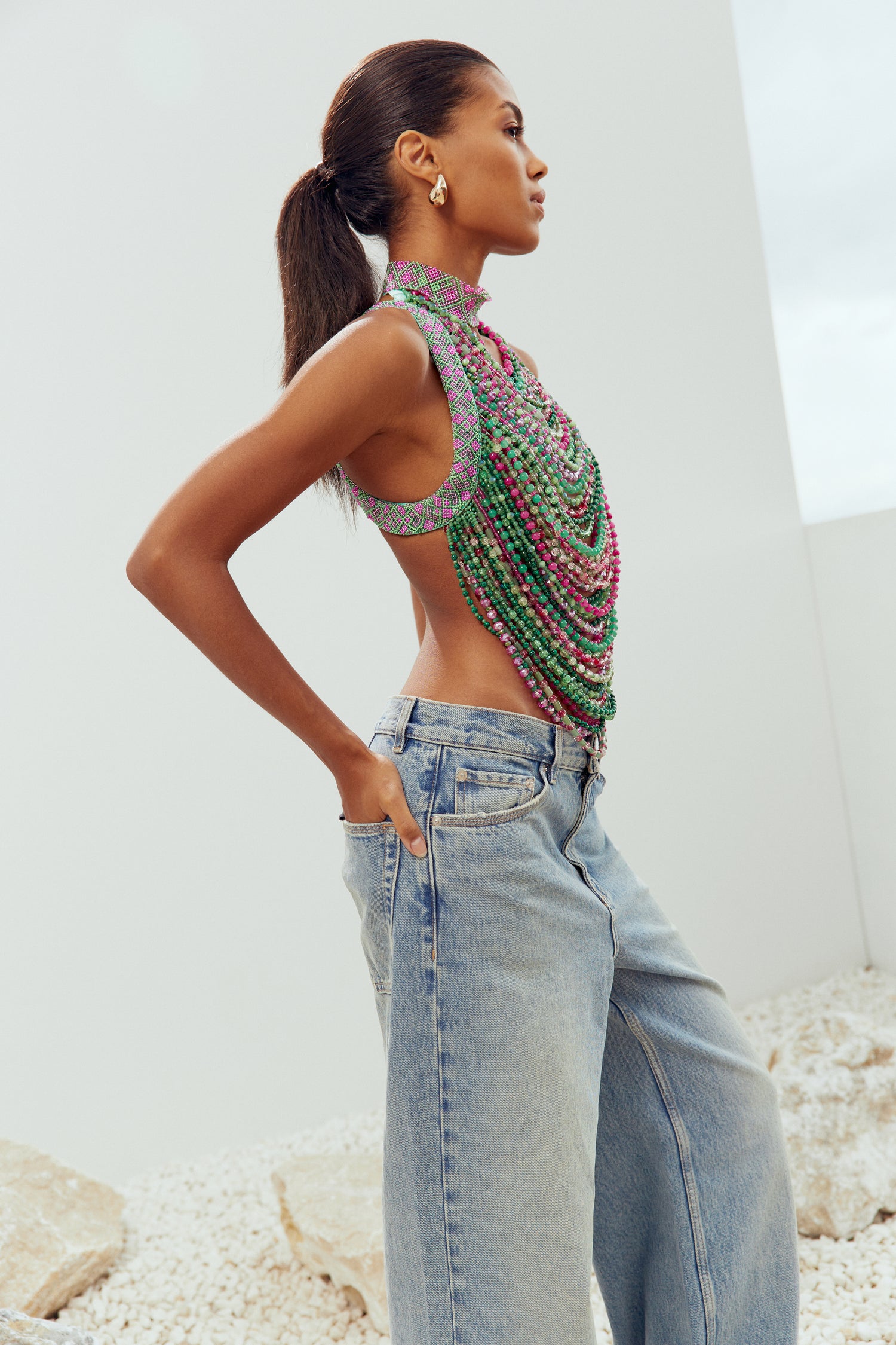 Gerdan Fuchsia & Green Top