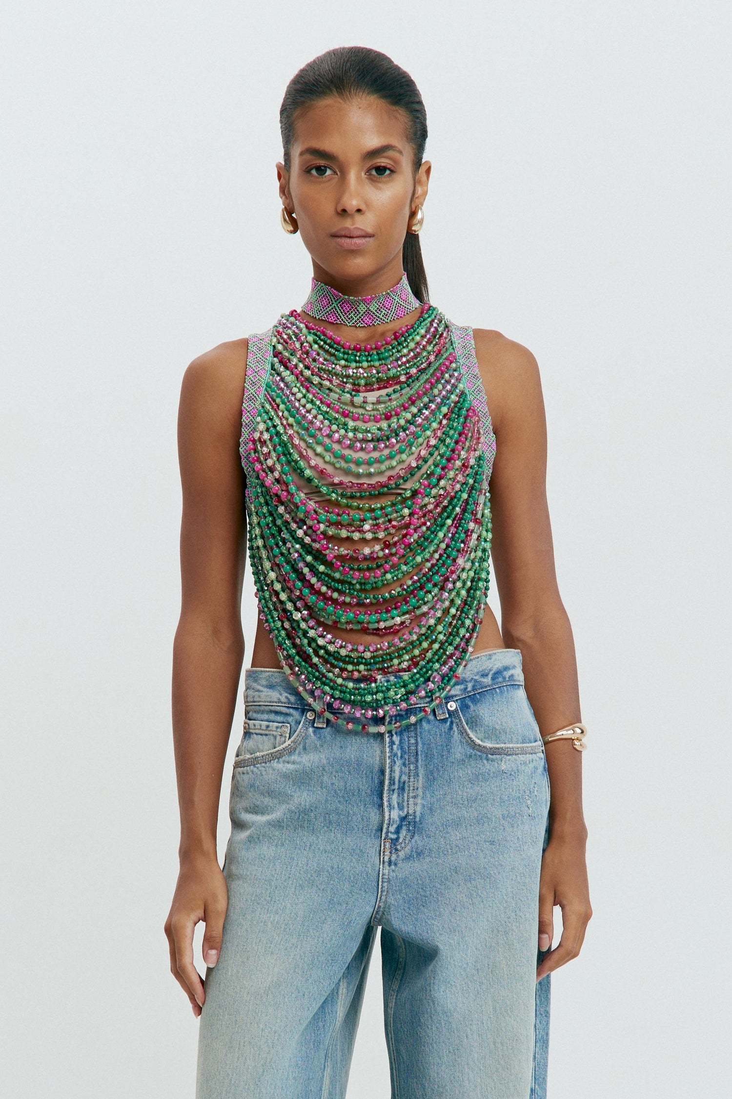 Gerdan Fuchsia & Green Top