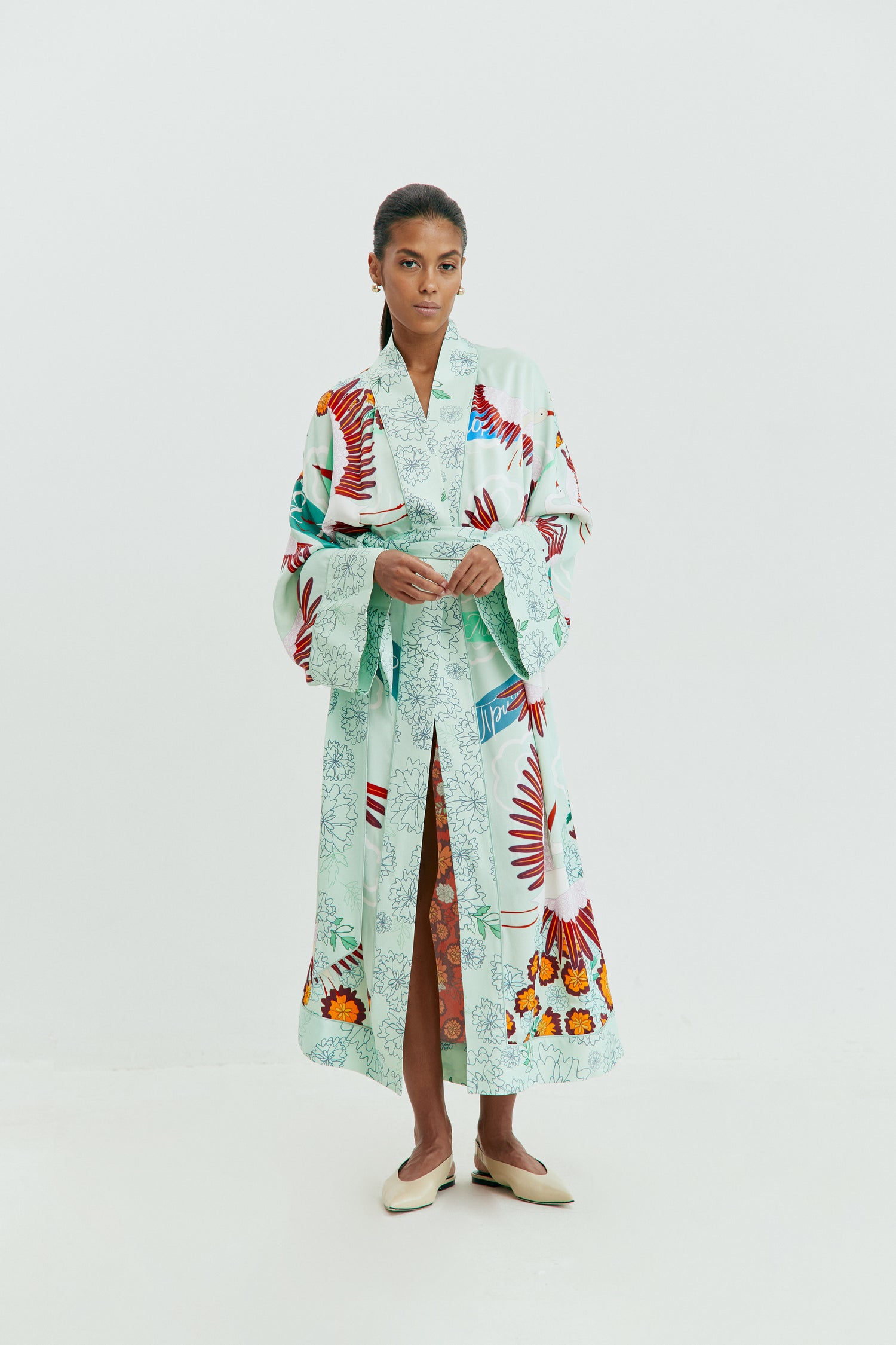 Marigold Floral Robe Dress