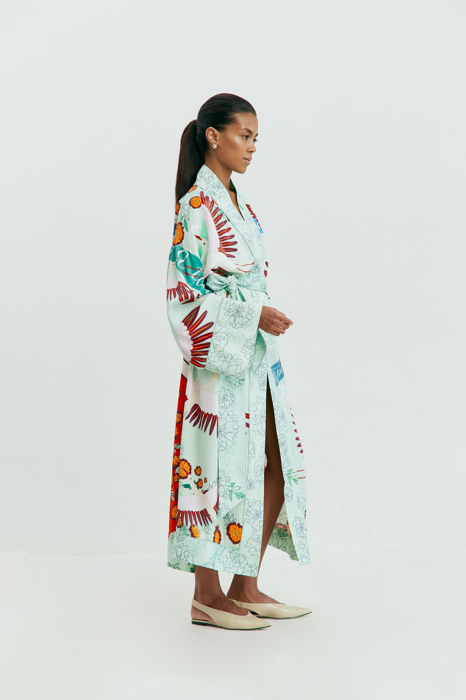 Marigold Floral Robe Dress