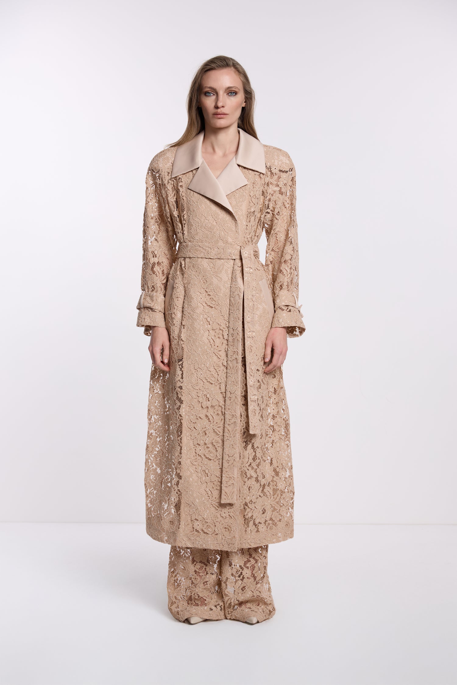 Maria Guipure Trench Coat