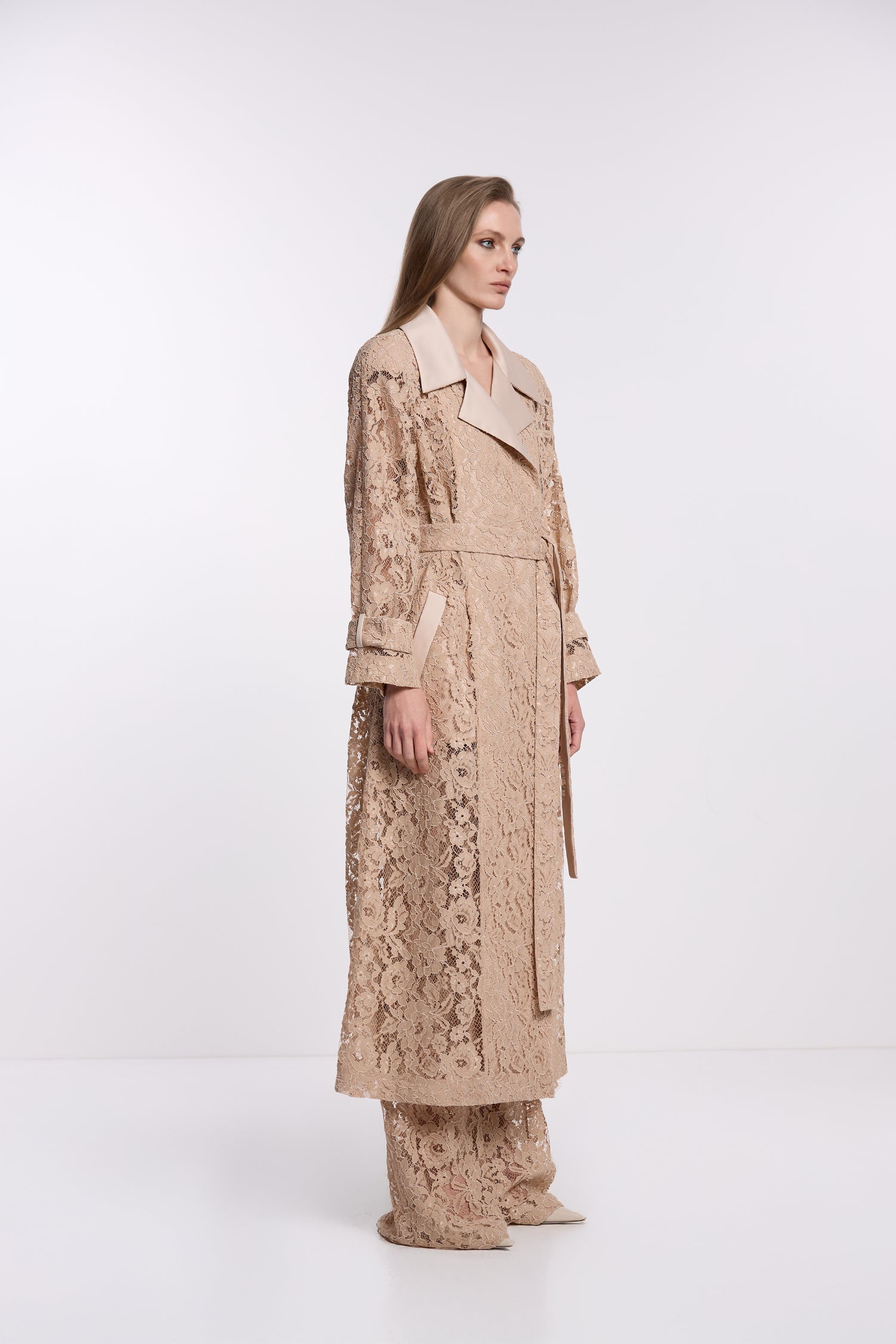 Maria Guipure Trench Coat