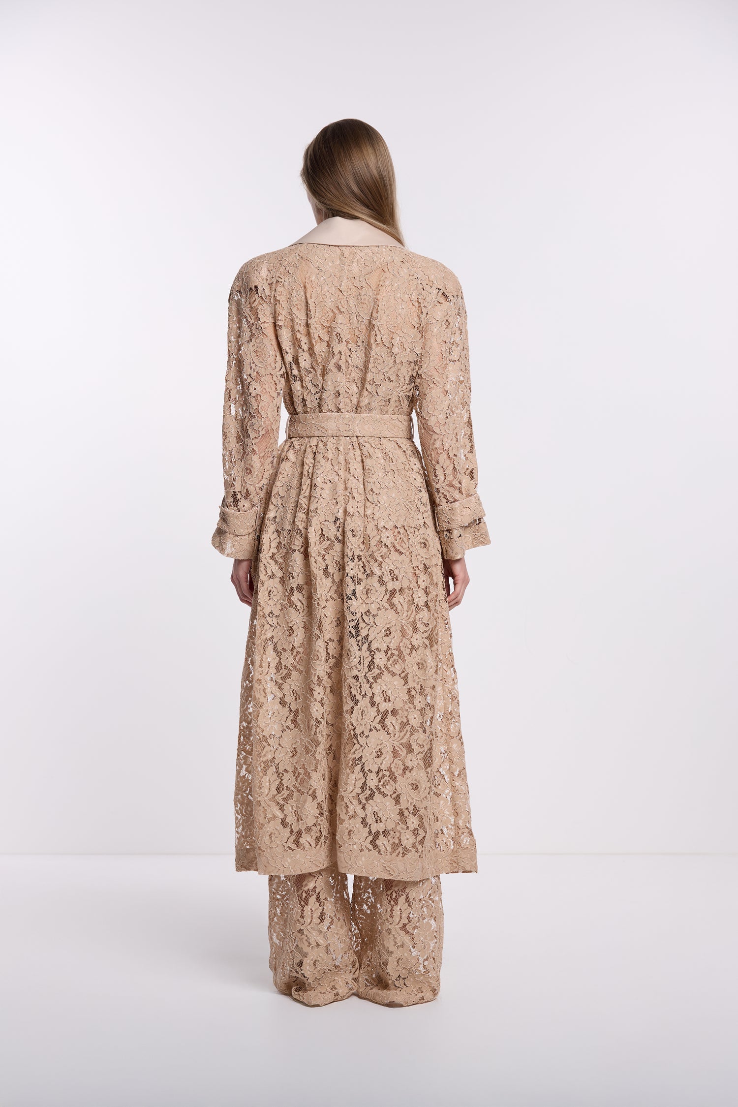 Maria Guipure Trench Coat