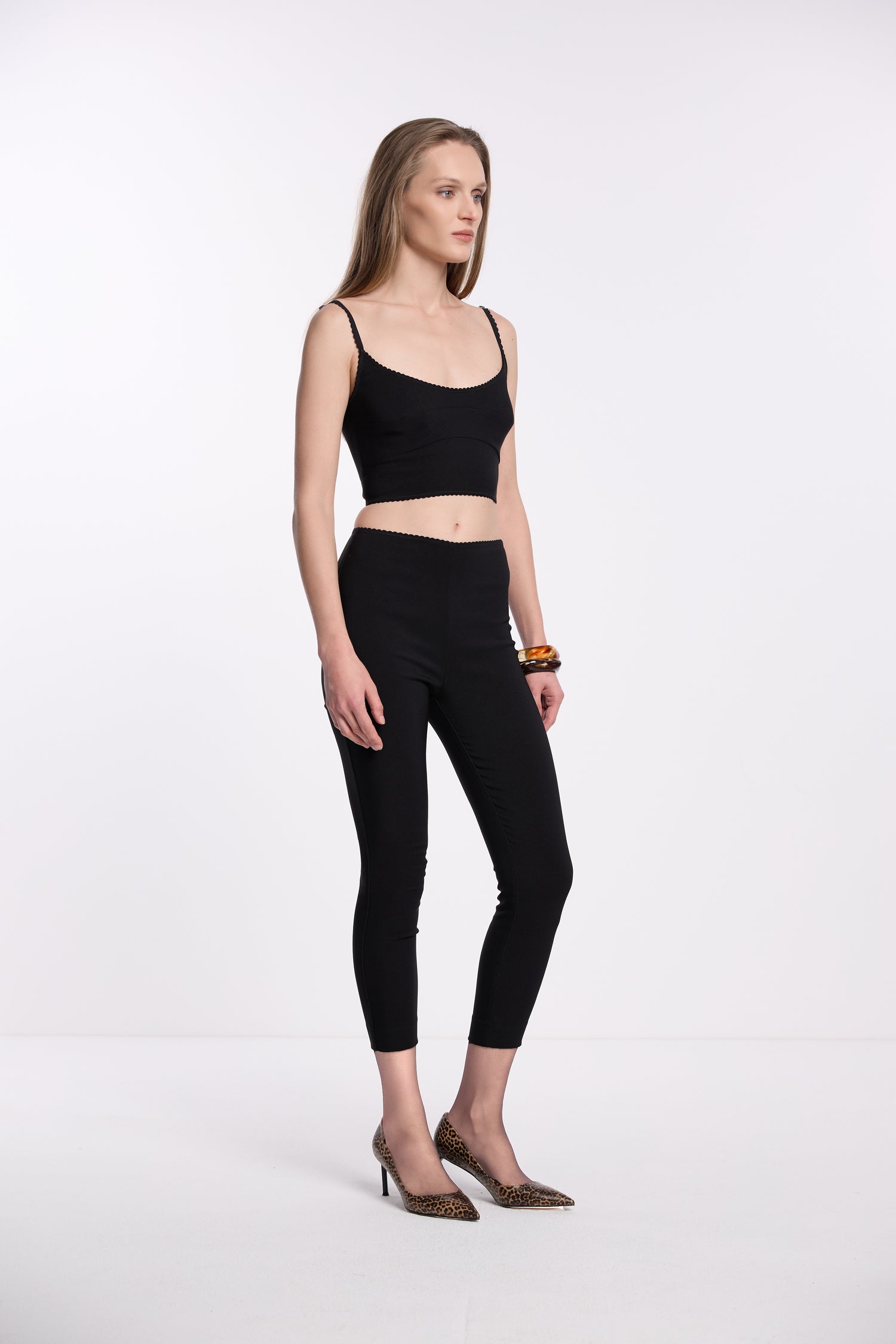 Basic Set: Crepe Capri Pants and Crop Top