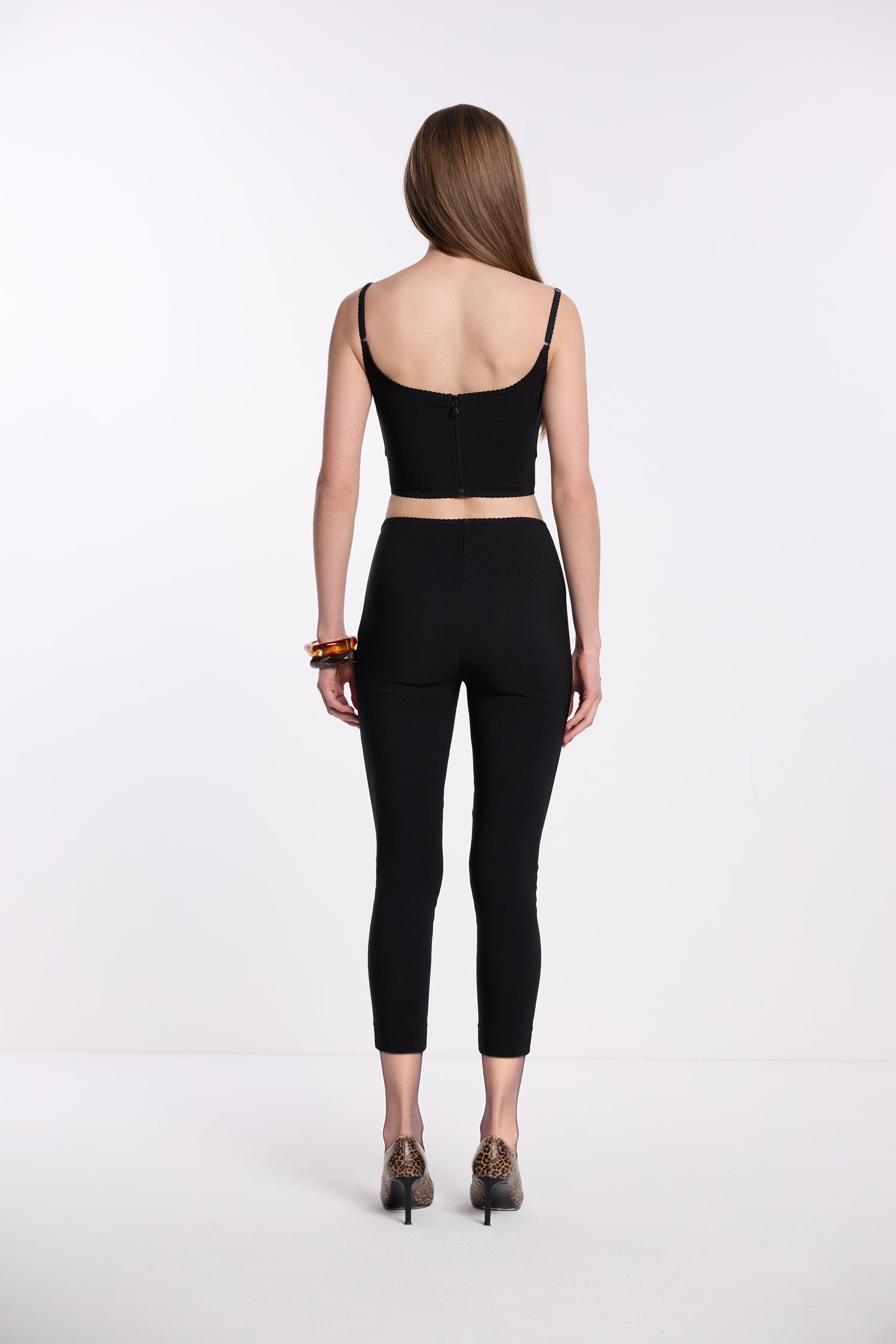 Basic Set: Crepe Capri Pants and Crop Top