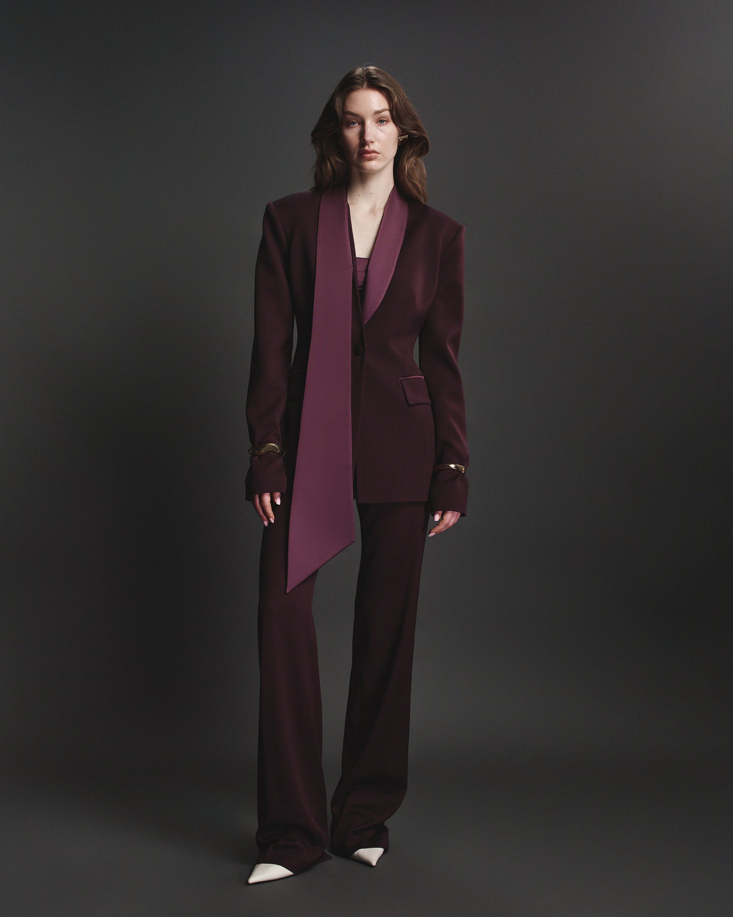Amara Blazer in Burgundy