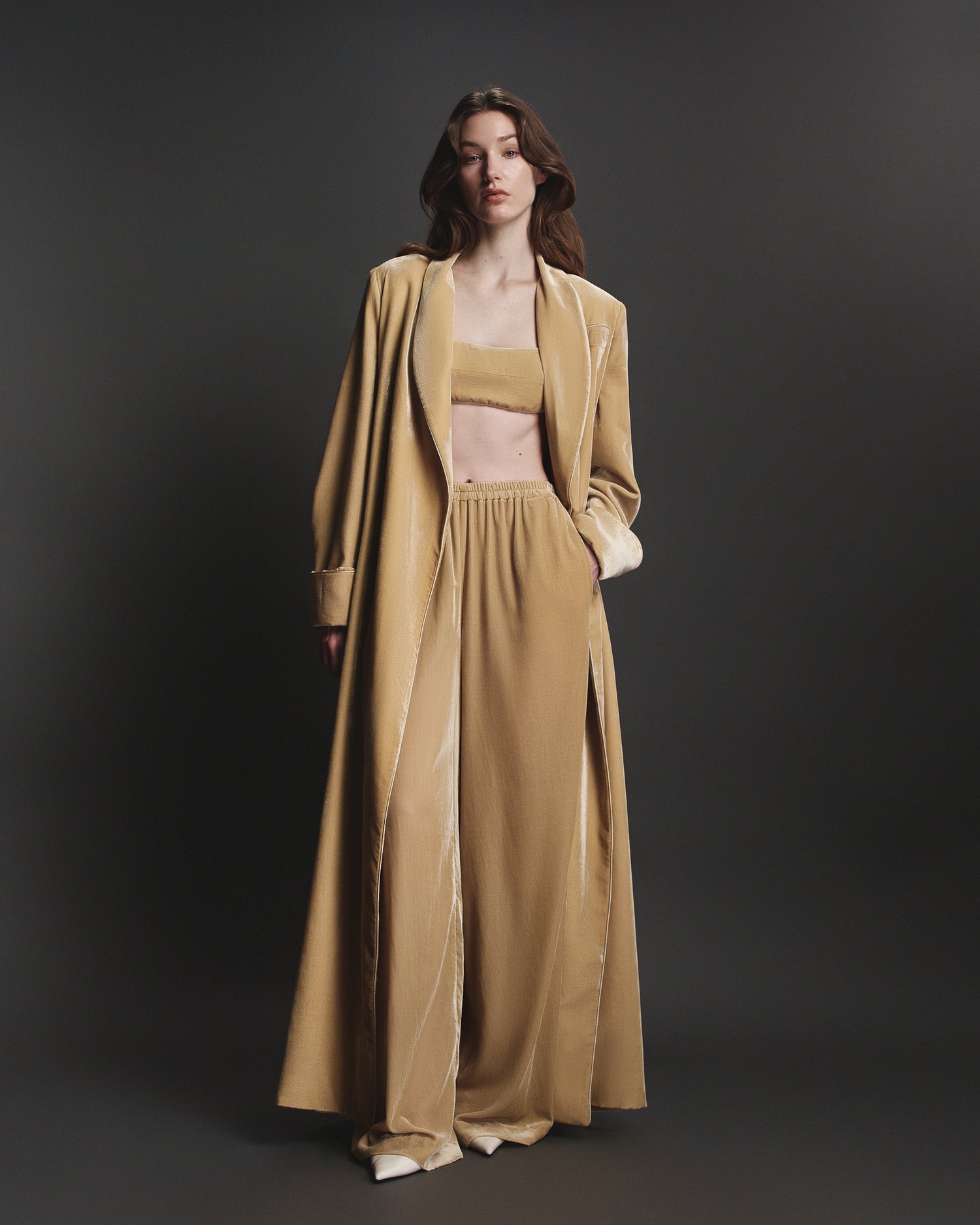 Helia Coat in Honey Beige