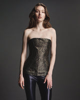 Ophelia Lace Corset Top in Gold