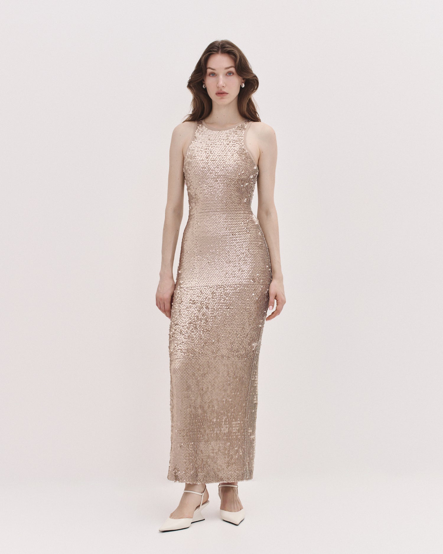 Giselle Dress in Soft Gold
